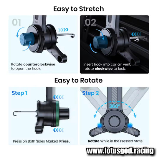 Air Con Vent Clip Strong Magnet Dash Suction 360 Degree Magnetic Phone Holder For MagSafe Dashboard Car Mount for iPhone Android Handphone Etc