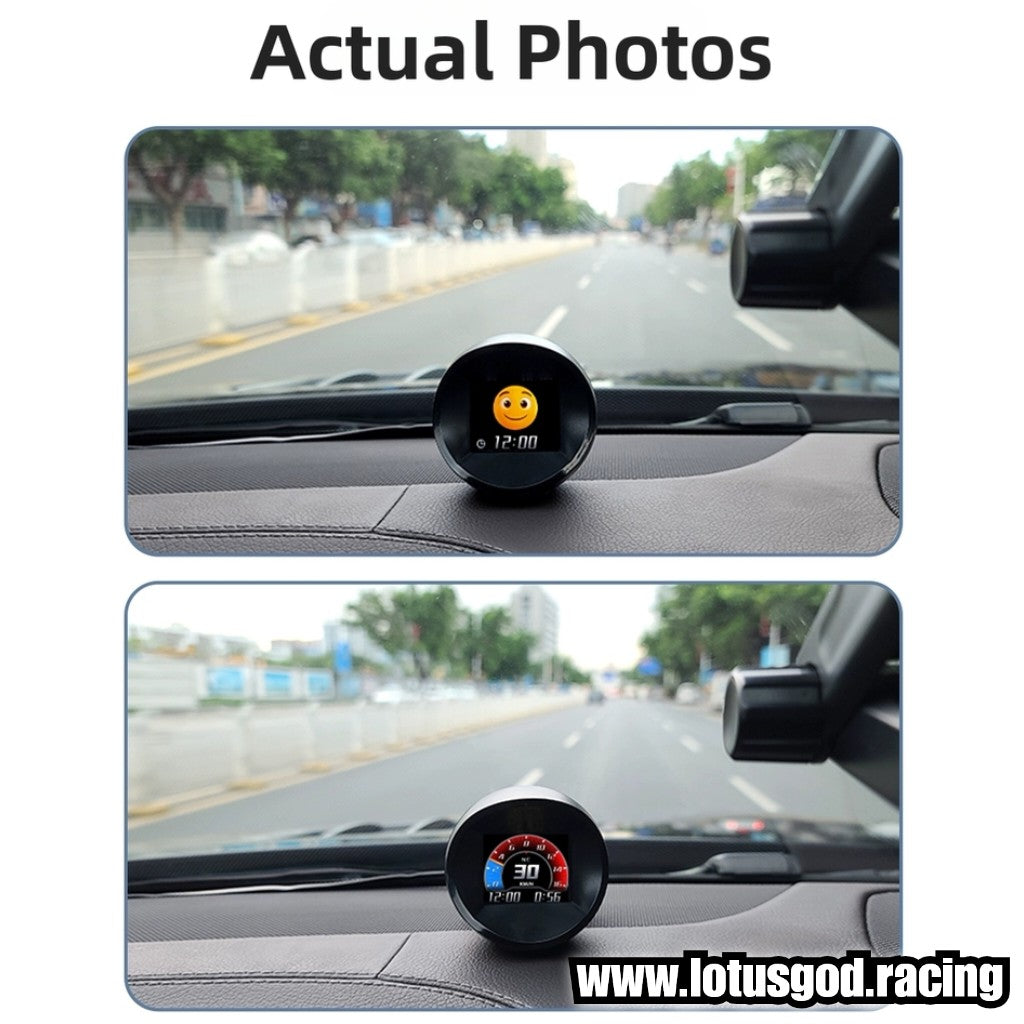 Type C Universal Car GPS HUD Head Up Display Speed Meter Digital Speedometer + Emoji Dynamic Expressions & Speed Alerts