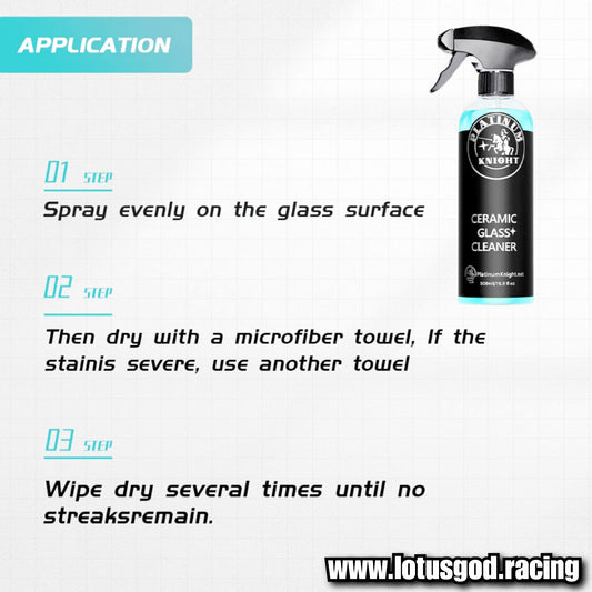 Premium Ceramic Super Glass Cleaner Spray For Window Windshield Windscreen Mirror 500ml