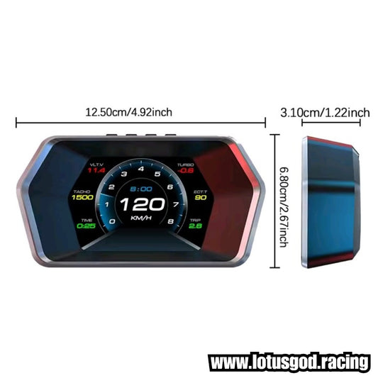 OBD2 + GPS HUD OBD 2 Head Up Virtual Turbo Speed Display HUD On Board Computer Digital Speedometer Slope Meter Auto Car Electronic Accessories
