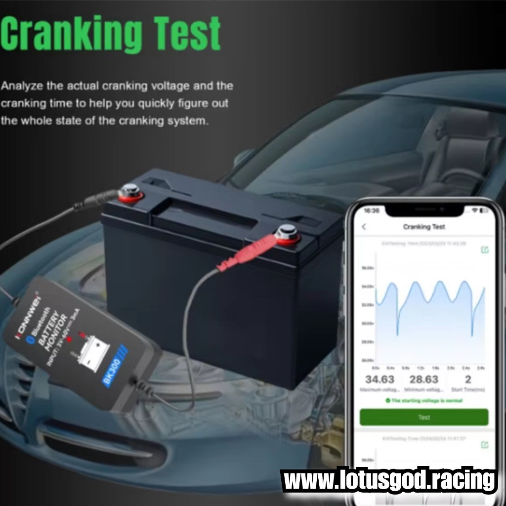 12V | 24V Wireless Bluetooth Battery Health Volt Monitor & Electrical System Alternator Crank Tester App For Hp Android IOS IPhone Apple