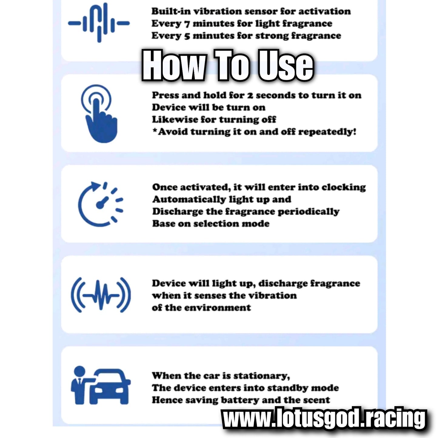 Rechargeable Auto Cloud Aroma Automatic Air Diffuser Mist Bomb Smart Aromatherapy Air Freshener Perfume Fragrance For All Vehicle Car Etc