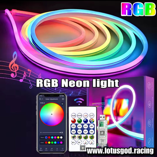 Usb 5V RGB IC 5 Meters Dream Neon Rgbic Strip Led Light Waterproof Flexible Ribbon Tape With App Bluetooth Remote Control For Car Boot Home Decorations Etc