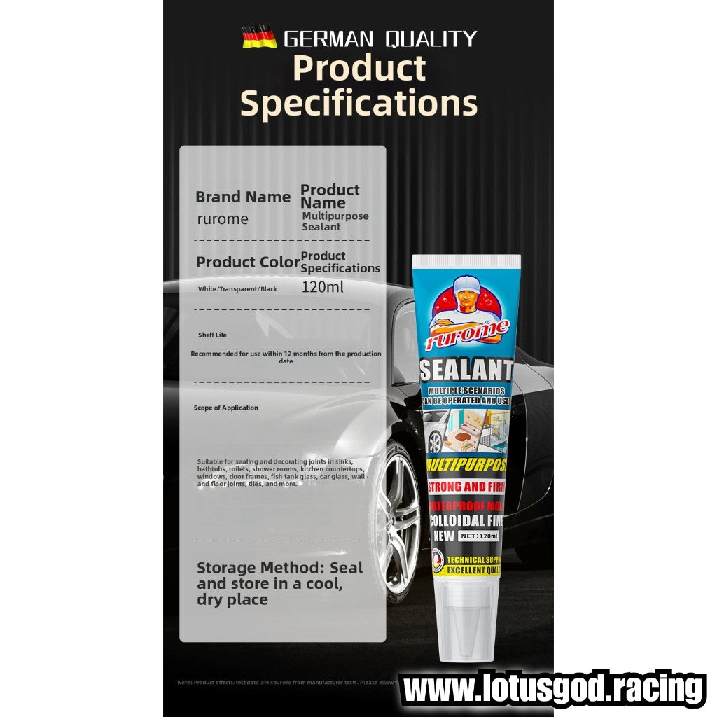 Germany Black | Clear Multi Purpose House Car Bodykit Bumper Lip Spolier Gt Wing Glass Window Sealing Waterproof Sealant Strong Bond High Viscosity Gel Glue 220ml