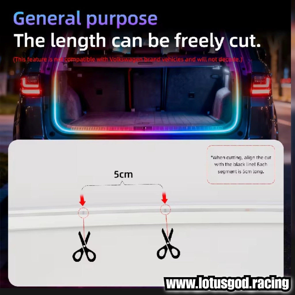 Universal 5V RGB IC 4 Meters Dream Neon Rgbic Strip Led Light Weatherproof Flexible Ribbon Tape With App Bluetooth Remote Control For Car Boot Trunk Home Decorations Etc