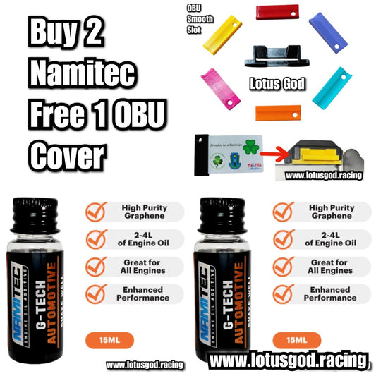 2 BOTTLE NAMITEC + FREE 1 OBU COVER ⚡ Super Smooth Graphene Nano Technology Friction Modifier + Save Fuel For All Petrol Diesel Car Motorcycle With Engine Oil Additives