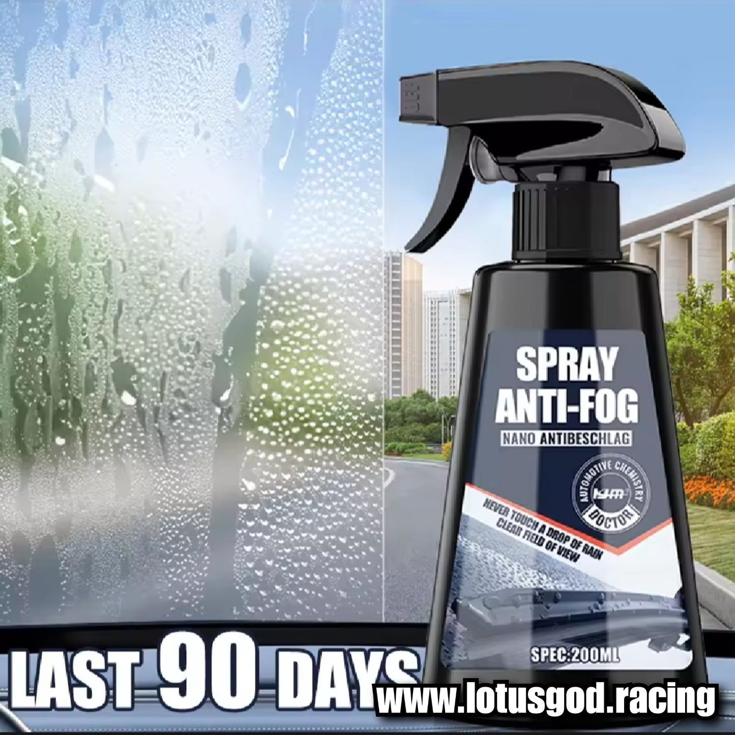 Super Hydrophobic Coating Windshield Water Repellent Anti Fogging Wind Screen Glass Rear View Mirror Polish Auto Cleaning Spray 200ml