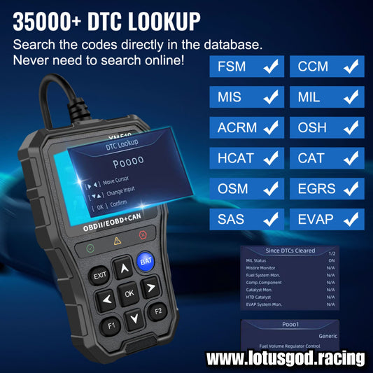 Wired OBD Code Reader OBD2 Code Reader Fault Code Check Clear Scanner Multi Language Car Diagnostic Tools Engine System + Battery Tester Tool