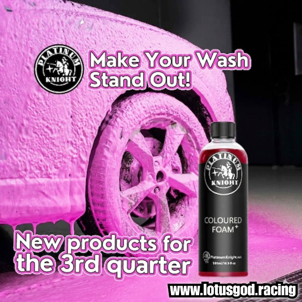 Premium Platinum Knight Coloured Foam Pink Snow Foam Pre Wash & Strawberry Car Shampoo 500ml
