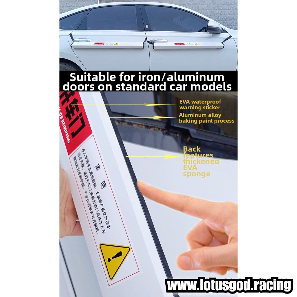 2 X 85cm White Car Door Guard Ding Protector Side Bumper Anti Collision Strip Protection Edge Guard Garage Parking Shield Premium Heavy Duty Thick Aluminium Strip (2 Pieces)