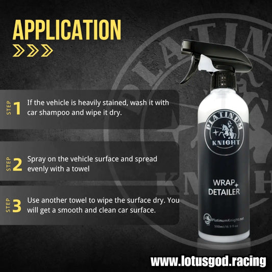 Premium Gloss Matt Sticker Vinyl Wrap Detailer Spray Hydrophobic Protection To Clean Hydrates & UV Protects Extends The Life For All Car Bikes Etc 500ml