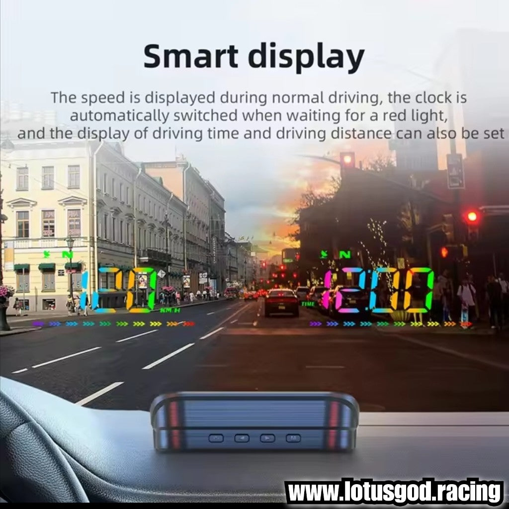 Universal Rainbow Led GPS USB Powered Hud Virtual Head Up Display Speedometer For Car Gadgets On Windshield Projection 3 Digital Speed Meter VSD Reflection On Car Windscreen