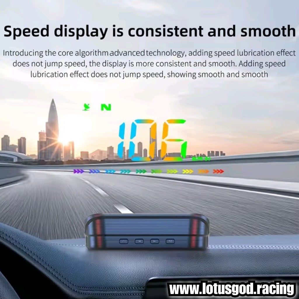 Universal Rainbow Led GPS USB Powered Hud Virtual Head Up Display Speedometer For Car Gadgets On Windshield Projection 3 Digital Speed Meter VSD Reflection On Car Windscreen