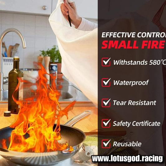1 Meter | 2 Meters Portable Soft Case Fire Blanket Emergency Heat Retardant Suppression Survival Shelter Safety Cover Fire Extinguisher Fireproof Mat For Car Lorry Van Pick Up Truck Coach Home House Etc