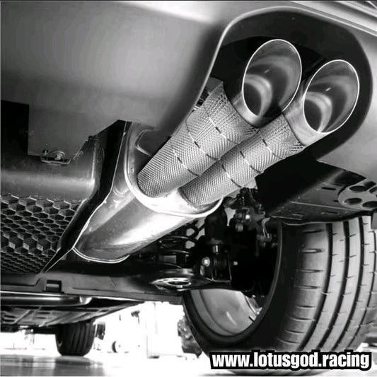 Universal Embossed Aluminum Exhaust & Muffler Heat Shield Wrap Mat (15" x 39") – High-Temp Thermal Barrier With Stainless Steel Cable Ties (38 X 100cm)