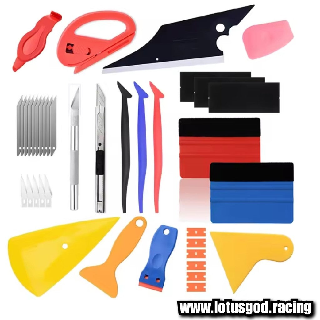 Vinyl Wrap Tool Kit Felt Squeegee Scraper Craft Cutter For Decal Sticker Window Tint Accessories (39 Pieces)