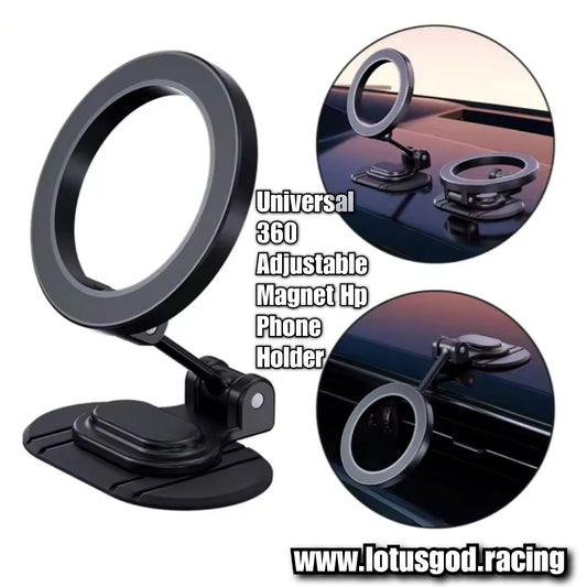 Universal 360 Degree Foldable Magnetic Car Phone Holder for MagSafe Dashboard Magnet Car Mount for iPhone Android Handphone Etc