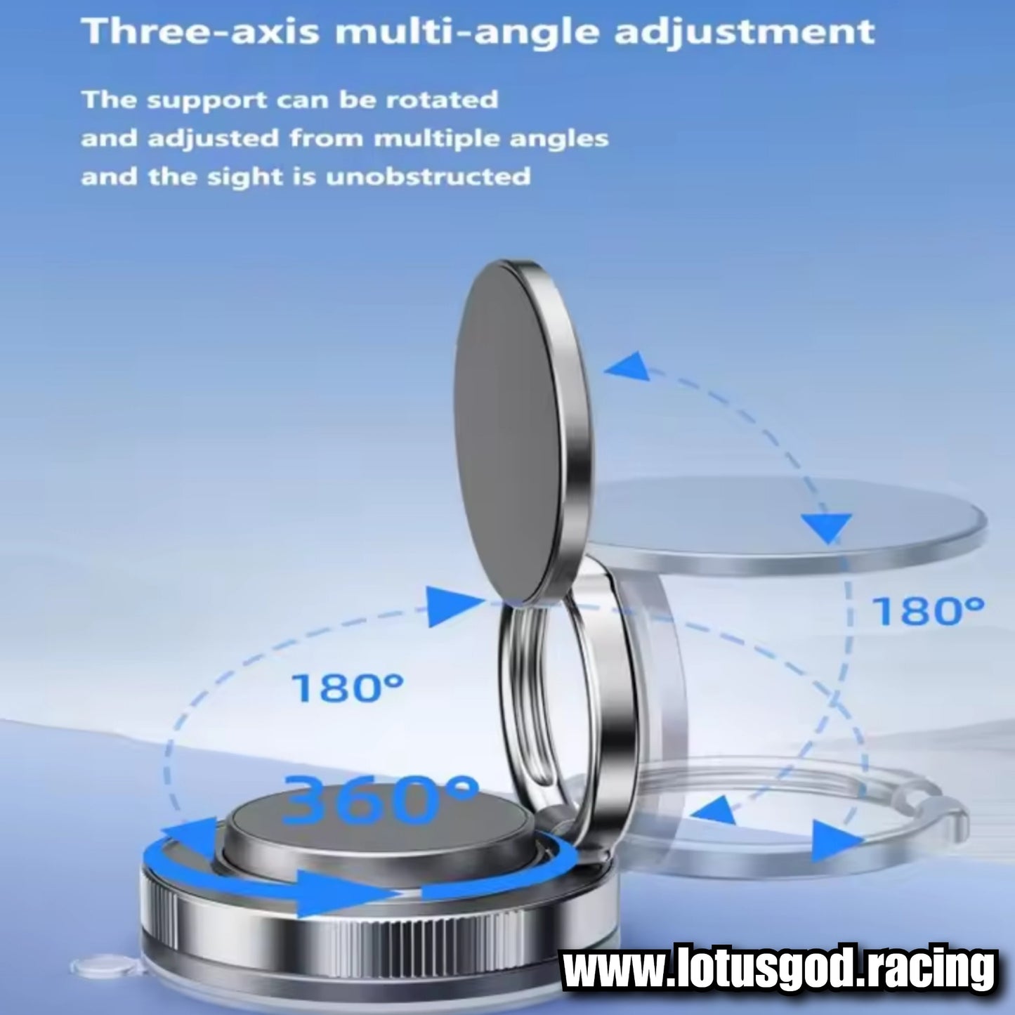 Universal Manual Twist Ring Strong Suction 360 Degree Suction Foldable Magnetic Phone Holder For MagSafe Dashboard Magnet Car Mount for iPhone Android Handphone Etc