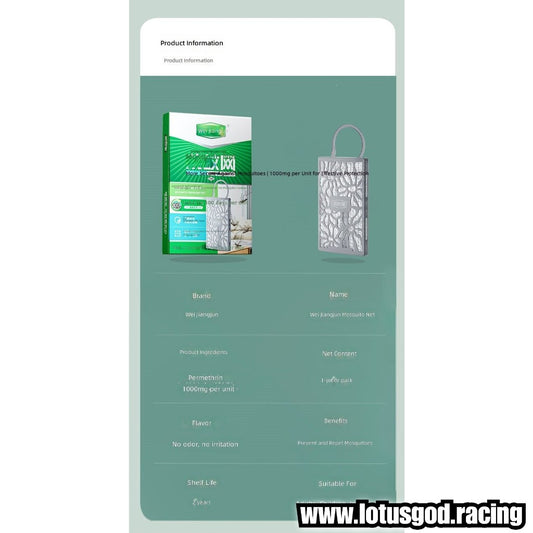 Very Effective Mosquito Repellent Net Long Lasting Hanging (100 Days Protection) – Odorless & Safe Indoor Mosquito Control (1 Piece)