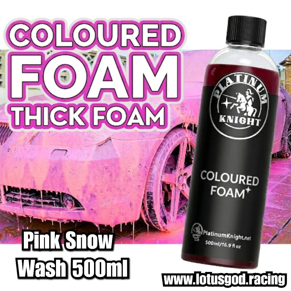 Premium Platinum Knight Coloured Foam Pink Snow Foam Pre Wash & Strawberry Car Shampoo 500ml
