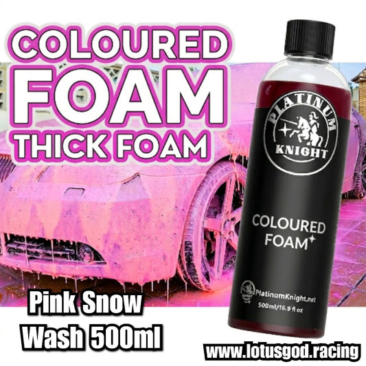 Premium Platinum Knight Coloured Foam Pink Snow Foam Pre Wash & Strawberry Car Shampoo 500ml