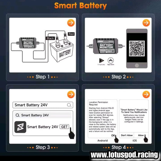 6V | 12V | 24 Volts Wireless Bluetooth AGM Gel EFB Lead Acid Lithium Battery Health Monitor Tester For Super Cars Motorcycles Trucks  Boats Lorry Van Pick Up Etc