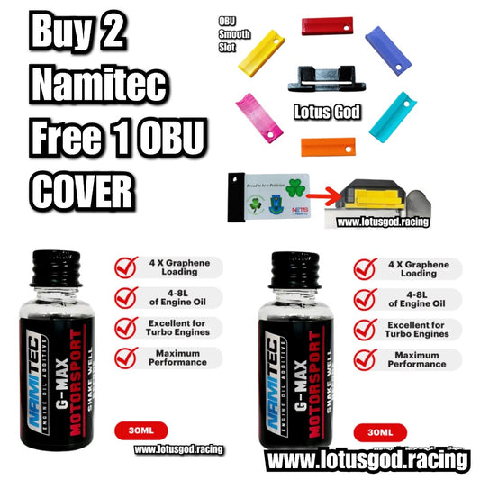 2 BOTTLE NAMITEC + FREE 1 OBU COVER ⚡ Super Smooth Graphene Nano Technology Friction Modifier + Save Fuel For All Petrol Diesel Car Motorcycle With Engine Oil Additives