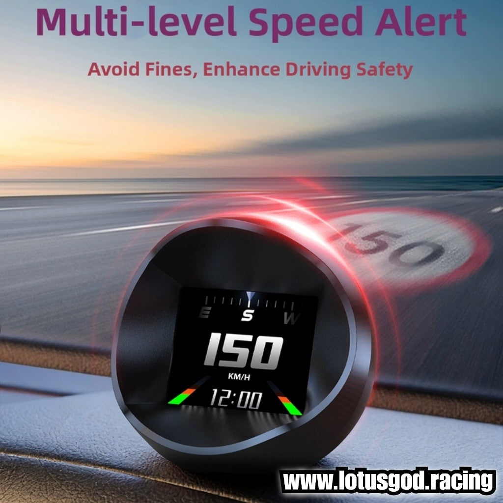 Type C Universal Car GPS HUD Head Up Display Speed Meter Digital Speedometer + Emoji Dynamic Expressions & Speed Alerts
