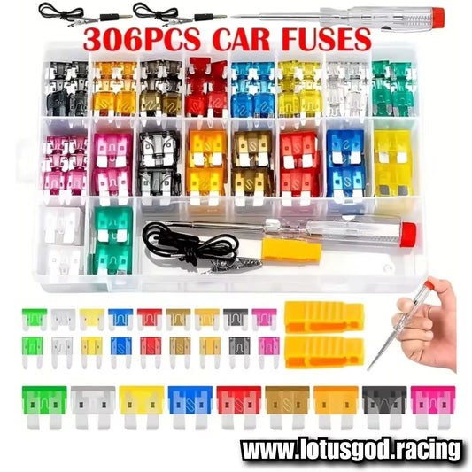 306 Pieces Of Big Fuse | Mini Fuse | Micro Fuse 2 | 3 | 5 | 7.5 | 10 | 15 | 20 | 25A | 30 | 35 For Vehicle Cars Motorcycle Yacht Bikes Etc