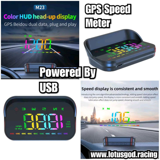 Universal Rainbow Led GPS USB Powered Hud Virtual Head Up Display Speedometer For Car Gadgets On Windshield Projection 3 Digital Speed Meter VSD Reflection On Car Windscreen