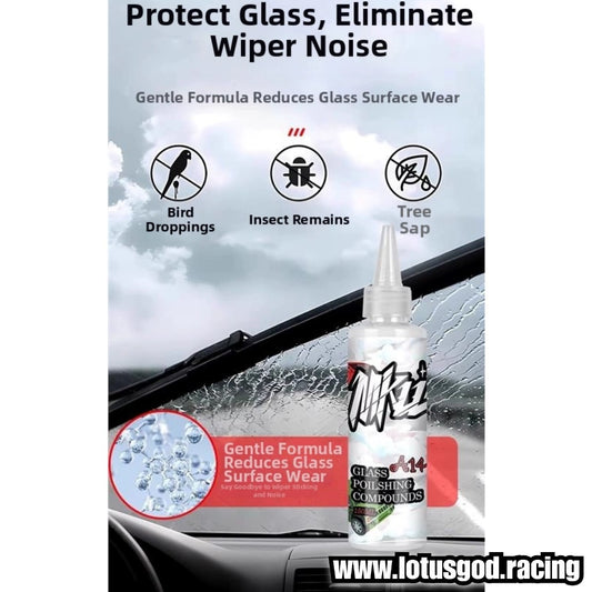 Car Window Glass Polishing Agent & Oil Film Rain Stain Remover | Anti-Smudge & Wiper Noise Reduction 150ml