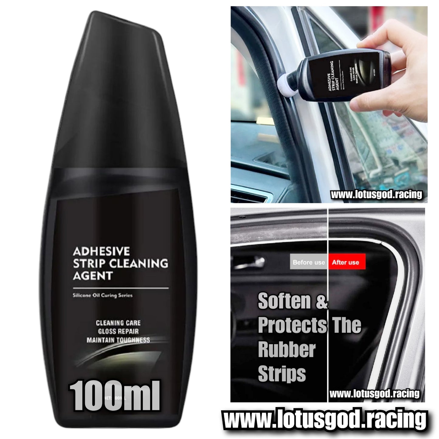 Windshield Rubber Strip Curing Restoration Windscreen Seal Protection Liquid Wax Polish Cleaner Care Sealant Agent 100ml