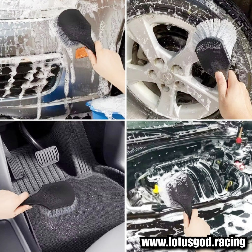 3 Brush Set Cleaning Dirt Kit For Mat Wheel Tyre Air Con Vent Micro Fiber Cleaning Detailing Car Lorry Van Pick Up Motorcycle Accessories