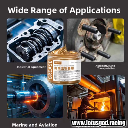 Premium High Temperature Copper Anti-Seize Grease 1100 Degree Thermal Resistance Anti-Binding Rust & Corrosion Protection + 1 Brush (120g)
