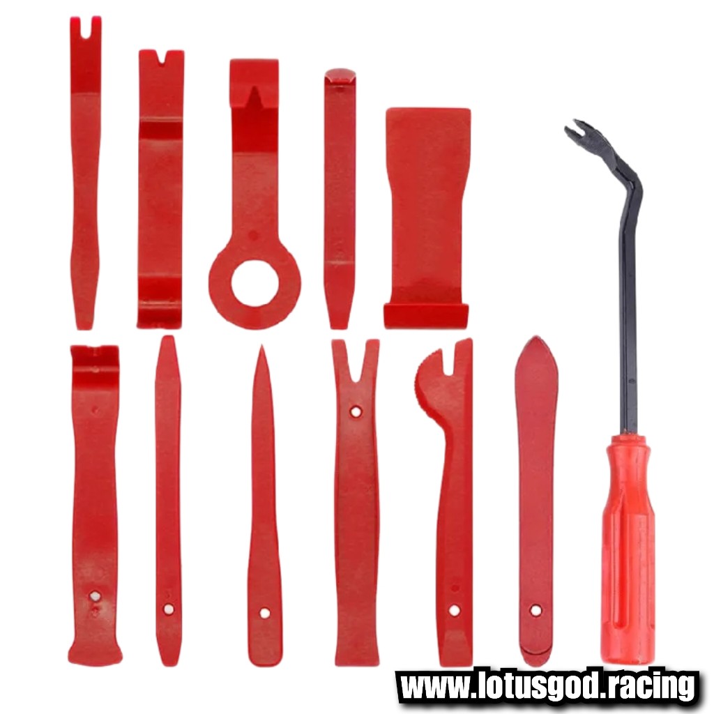 12 X New Universal Red Hard Plastic Ply Removal Tool For Interior Dashboard Window Panel Door Radio Audio Trim Panel