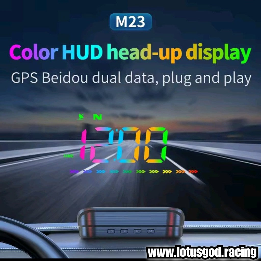 Universal Rainbow Led GPS USB Powered Hud Virtual Head Up Display Speedometer For Car Gadgets On Windshield Projection 3 Digital Speed Meter VSD Reflection On Car Windscreen