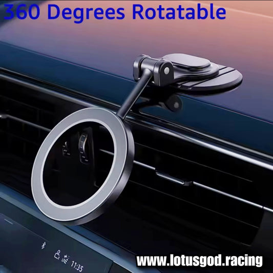 Universal 360 Degree Foldable Magnetic Car Phone Holder for MagSafe Dashboard Magnet Car Mount for iPhone Android Handphone Etc