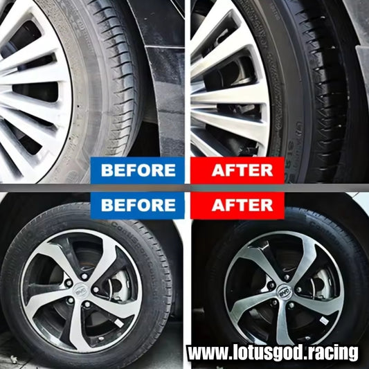 Max Black Wax Coating Dashboard Plastic Rubber Tyre Shine Silicone Gel + Sponge For Car Lorry Van Pick Up Motorcycle Tires 150ml