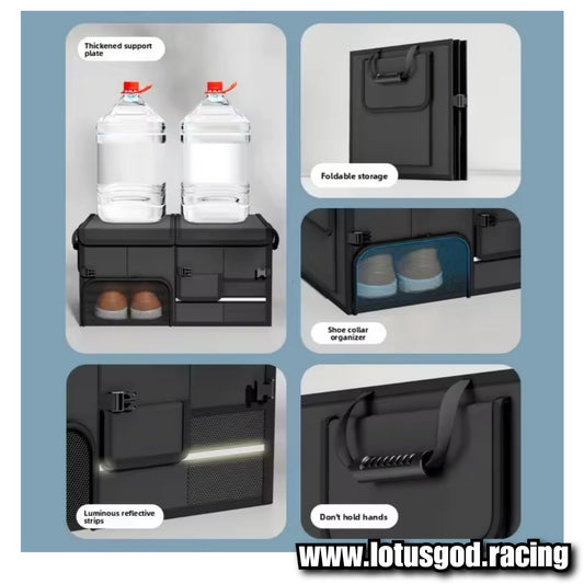 Large Capacity Compartment Boot Storage Organizer Storage Bag Car Trunk Soft Felt Storage Shoe Box Accessories 33cm X 30cm X 60cm